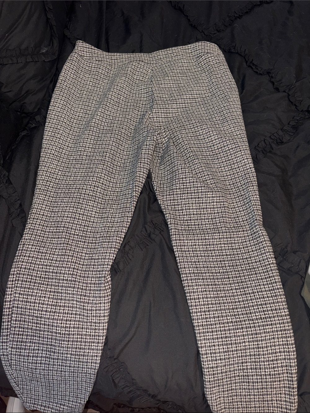 Nannette Black and White Mini-Houndstooth Dress Pants